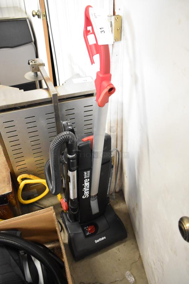 Brand new Sanitaire SC9180D vacuum, multi-surface, quiet, 13" bagged upright, 120V, scratch and dent.