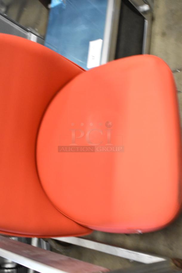 Brand new red bucket seat, scratch and dent, no legs. Auction for 5 seats, multiple bidding option available.