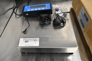 BRAND NEW AvaWeigh BS70 70 lb. receiving scale, 14"x12" platform, legal for trade, includes power adapters and cables.