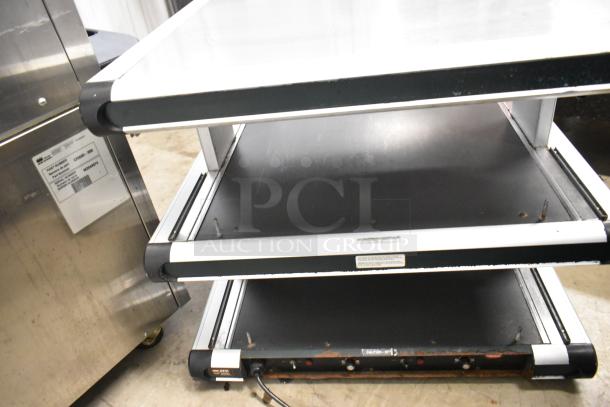 Hatco GR2SDH-24D metal heated display shelf, commercial countertop, 120V, 1 phase, dual-tier, used condition.