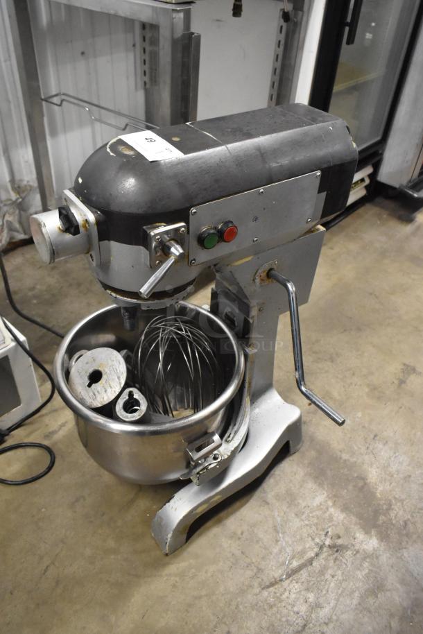 General GEM120 20 Quart Planetary Dough Mixer with bowl, dough hook, paddle, whisk attachments. 110V, 1 Phase.