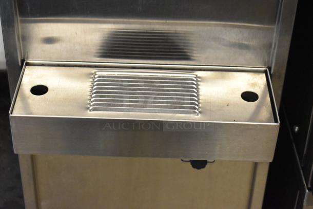 Electro Freeze 876-214 stainless steel frozen beverage machine, commercial casters, drip tray shown, 115V, 1 phase.