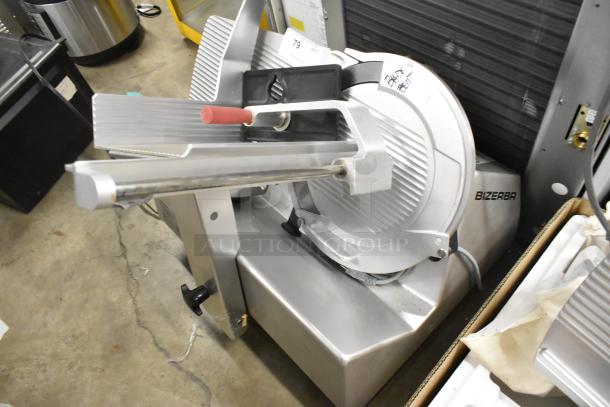 2020 Bizerba GSP HD metal commercial countertop meat slicer in good condition, 120 volts, 1 phase.