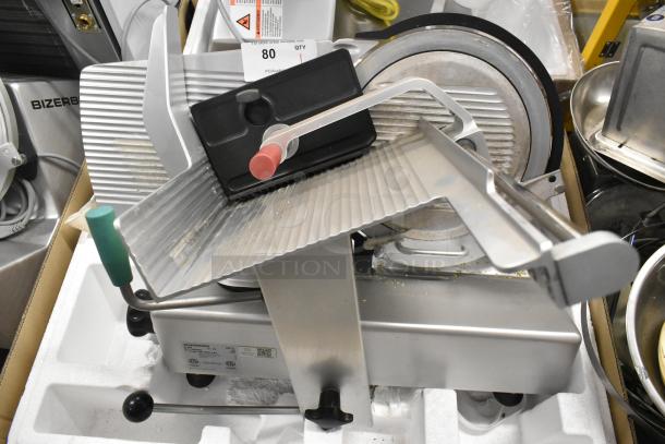 2018 Bizerba GSP H metal meat slicer, 120V, 1 phase. Commercial countertop model in used condition.