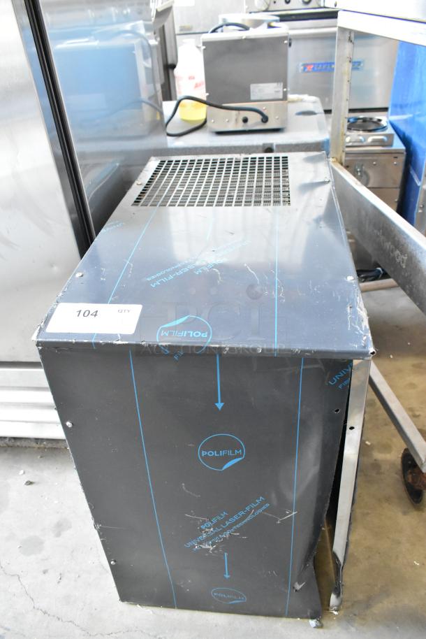 Cornelius WCC700-A stainless steel commercial chunklet ice machine, 115 volts, 1 phase. Protective film intact, slight wear.
