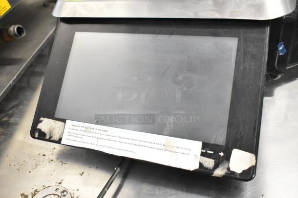 2016 Hobart HTi commercial countertop food portioning scale, visible wear, model HTi, 120/208-240V, 1 phase.
