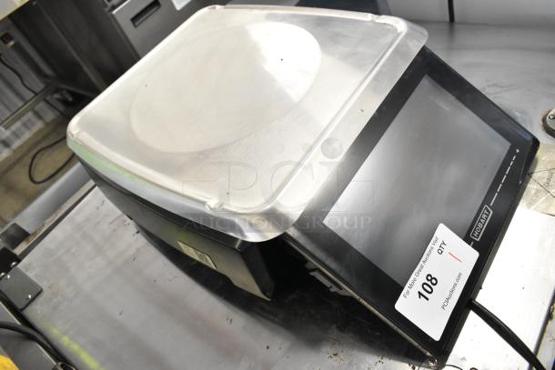 2023 Hobart HTi metal commercial countertop scale, touchscreen display, 120/208-240V, 1 Phase, tag indicates item 108.