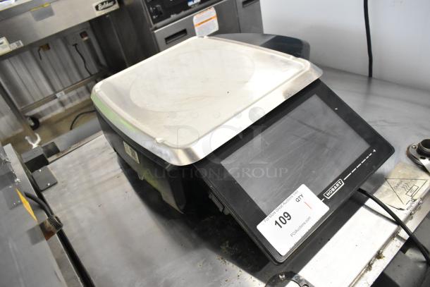 2016 Hobart HTi commercial countertop food portioning scale, with digital display. Visible wear, power: 120/208-240 volts, 1 phase.