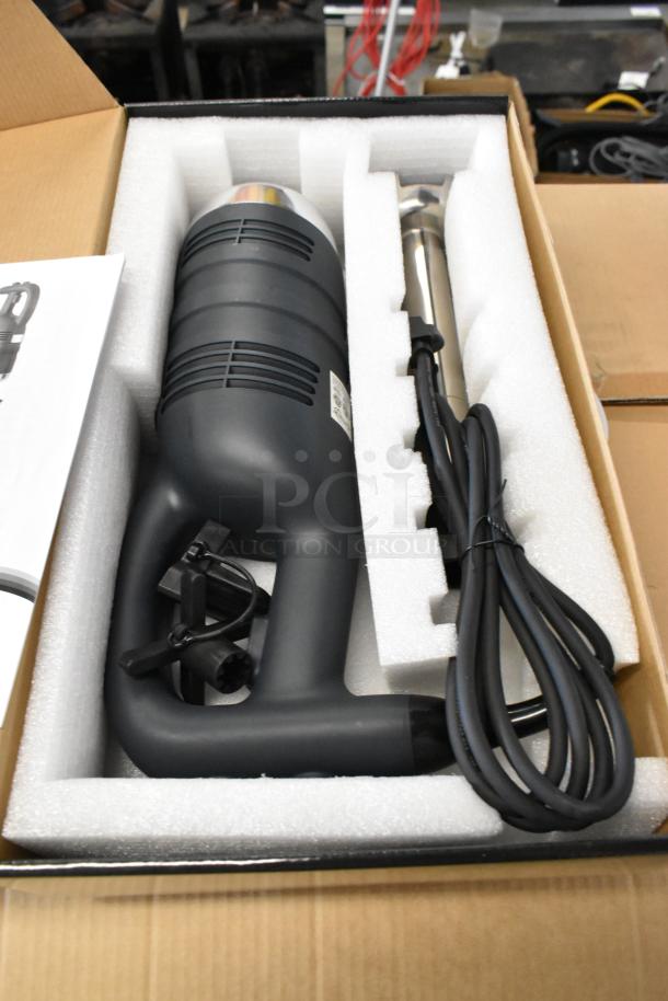 5 brand new AvaMix 928IBHD12 12" heavy-duty immersion blenders, variable speed, 1 1/4 hp, 120V, scratch and dent condition.
