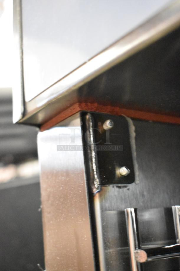Brand new Cooking Performance Group SlowPro CHCT1A countertop oven, model 351CHCT1A, showing scratch and dent details.