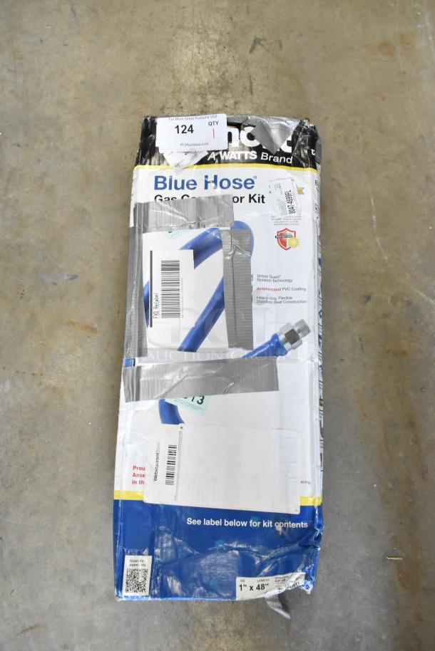 BRAND NEW SCRATCH AND DENT Dormont 16100KITS48 Deluxe SnapFast® 48" Gas Connector Kit with visible packaging damage and labels.