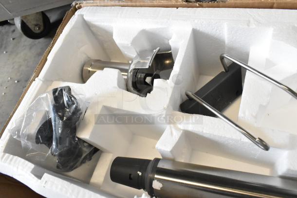 Brand new Robot Coupe MP450 Turbo 18" immersion blender, scratch and dent, 120V, single speed, in original packaging.