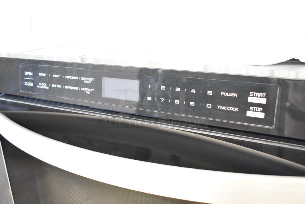 BRAND NEW 2025 KoolMore KM-MD-1SS Stainless-Steel Microwave Drawer, 120V, 1 Phase, visible control panel, minor dents.