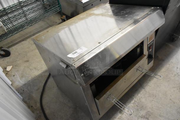QNC GF5 Stainless Steel Ventless Fryer. Commercial countertop model, greaseless, electric, 208V, 1 phase, good condition.