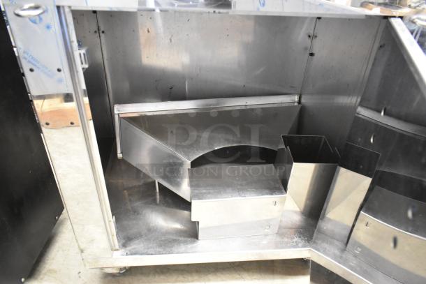 2018 Citrocasa 8000XB stainless steel citrus juicer, commercial floor style, features visible internal components, 115-120V.