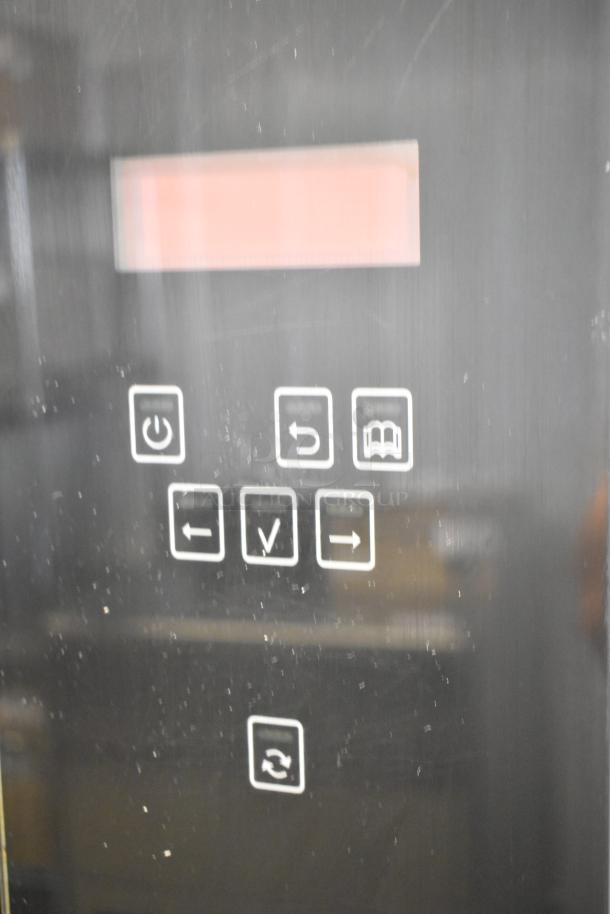 Fri-jado TDR7-P stainless steel rotisserie oven control panel, featuring buttons for operation, 208V, 3-phase.
