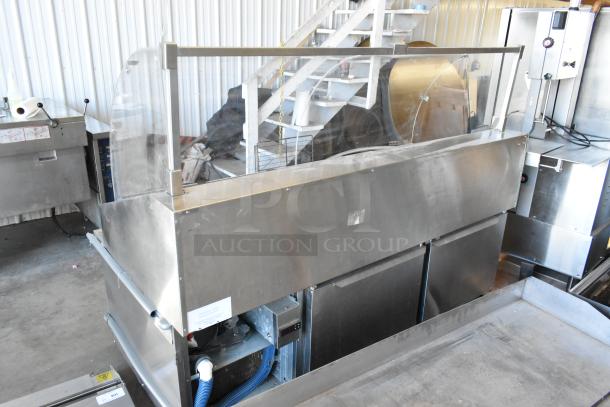 Traulsen TD078HT-ZSC01 stainless steel seafood display case, commercial floor style, 115V, 1 Phase, good condition.