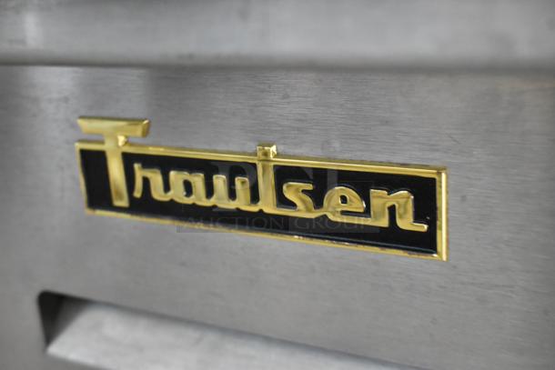 Traulsen TD078HT-ZSC01 Stainless Steel Seafood Display Case, 115V, featuring gold Traulsen logo plate.