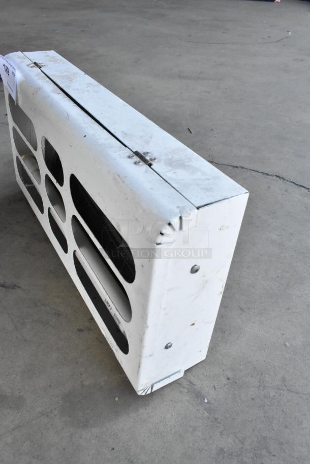 GT-180 Metal Bug Zapper, 115 Volts, 1 Phase, used condition, white housing, visible wear and markings.