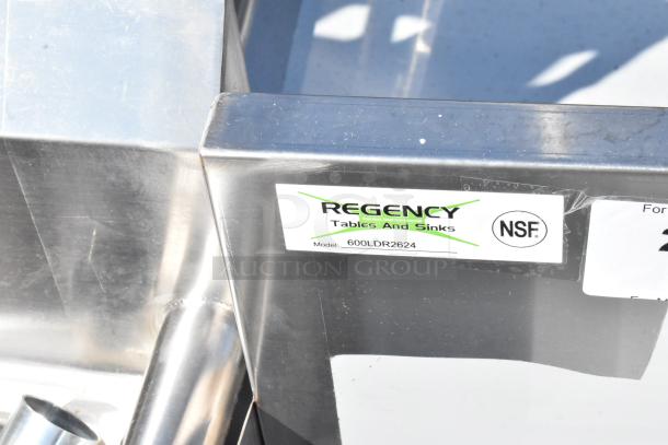 BRAND NEW Regency 600LDR2624 24" Five-Tiered Stainless Steel Liquor Rack, 26" deep, scratch and dent, no legs, NSF certified.