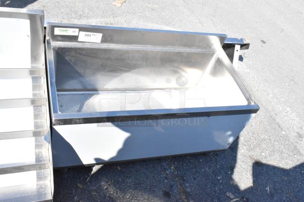Brand new Regency 600IB1836 18"x36" underbar ice bin, 7 circuit post-mix cold plate, bottle holders, 79 lb, scratch and dent.