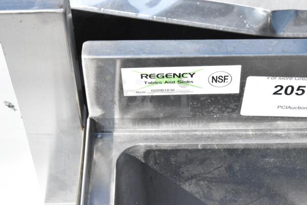 BRAND NEW Regency 600IB1836 18"x36" ice bin with cold plate and bottle holders, scratch and dent, 79 lb, NSF labeled.
