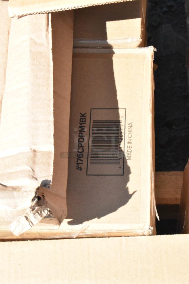 Cardboard box labeled #76CPDPM1BK, barcode, "MADE IN CHINA," slightly damaged, part of scratch and dent auction lot.