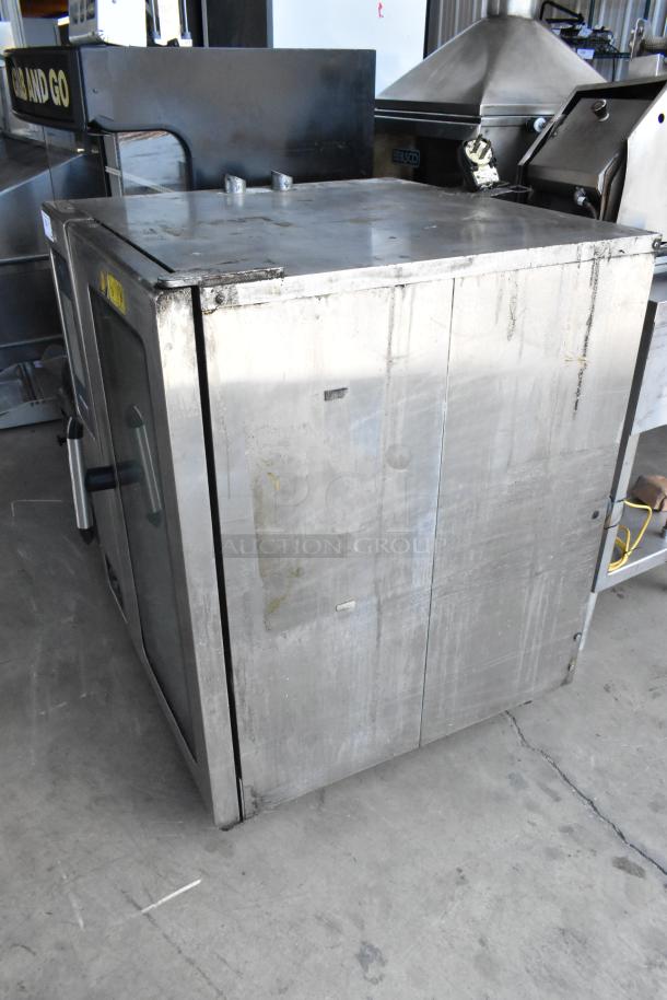 2018 Alto Shaam CTP10-10E electric combi convection oven, stainless steel, 208-240V, 3 phase, signs of wear.