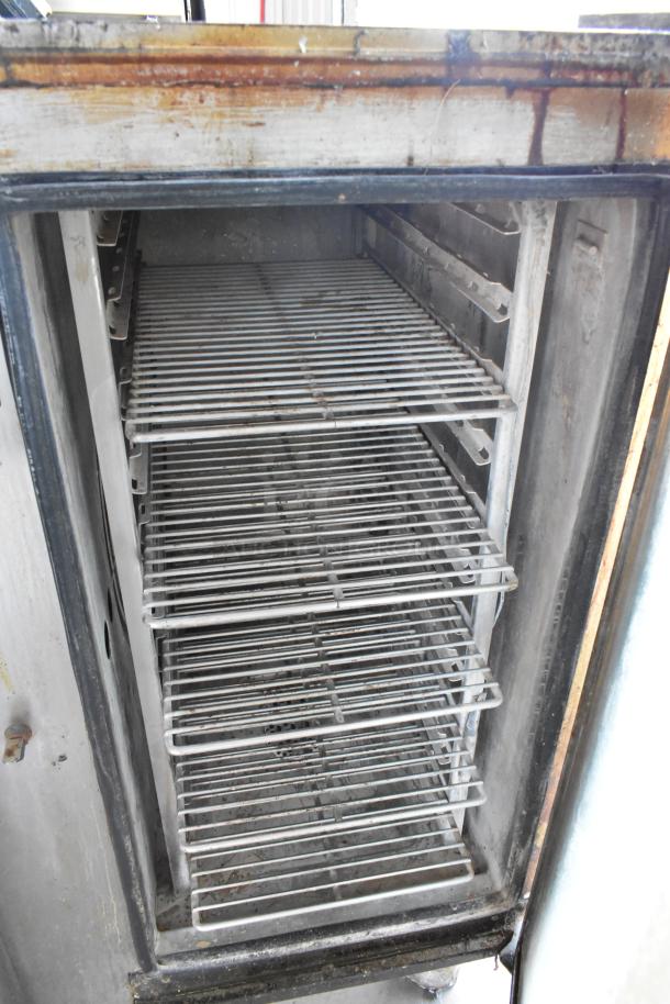 2018 Alto Shaam CTP10-10E stainless steel combi convection oven, electric, 208-240V, 3-phase, interior racks visible.