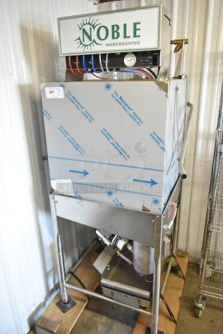 BRAND NEW 2023 Noble Wareforce I-E stainless steel commercial dish machine, single rack, low temp, 115V, 1 Phase.