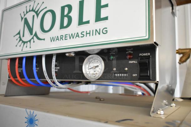 BRAND NEW 2023 Noble Wareforce I-E stainless steel dish machine; low temperature, single rack, scratch and dent, 115V, 1 phase.