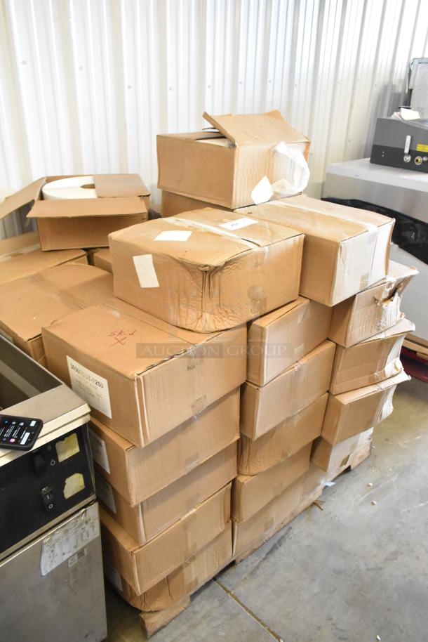 52 brand new boxes, each containing 2 rolls of 3"x3" TCDT-7250 blank labels. Marked "3030TCDT-7250".