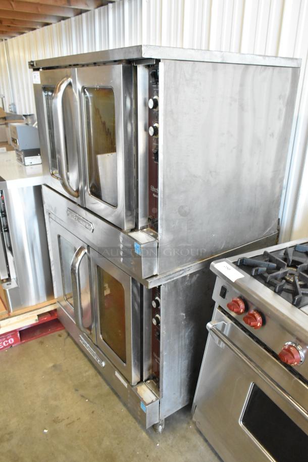 Southbend SilverStar stainless steel convection ovens with view-through doors, metal racks, and thermostatic controls.