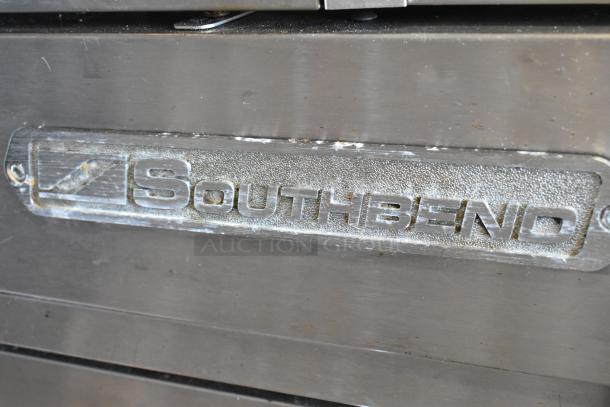Southbend SilverStar stainless steel commercial convection oven, view-through doors, metal racks, thermostatic controls.
