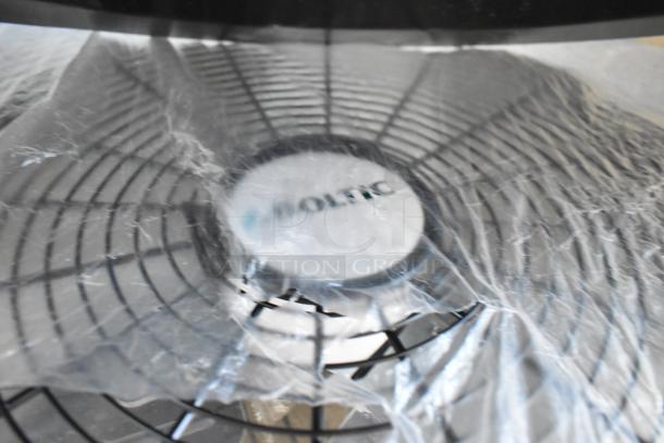 Brand new Boltic VF-30PBCO 30" oscillating pedestal fan, 3-speed, 120V, scratch and dent condition, wrapped in plastic.