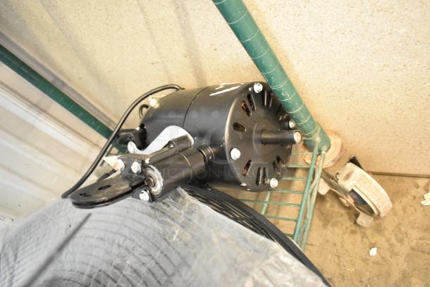 BRAND NEW Boltic VF-30PBCO 30" pedestal fan, 3-speed oscillating, 120V, 1 phase. Scratch and dent condition visible.