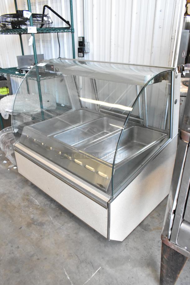 Federal Industries SN4HD refrigerated display case, metal frame, glass front, floor style, 120/208-240V, 1 Phase.