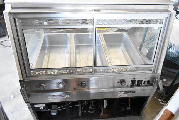 Federal Industries SN4HD refrigerated display case, metal construction, floor style, 120/208-240V, 1 phase, with controls.