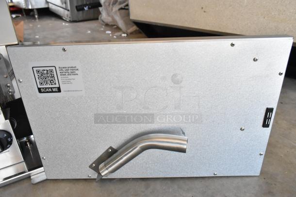 BRAND NEW! 2023 Cooking Performance Group 351FCPG30L Stainless Steel Propane Fryer, 30 lb, 53,000 BTU. QR code for info.