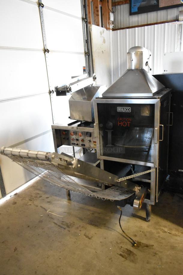 BE&SCO Beta 900 stainless steel tortilla press/oven combo, natural gas-powered, 240V, 1 Phase, commercial use.