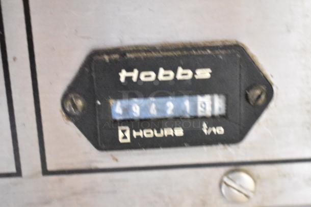 BE&SCO stainless steel commercial tortilla press/oven, model Beta 900. Hobbs meter reads 49,421.9 hours.