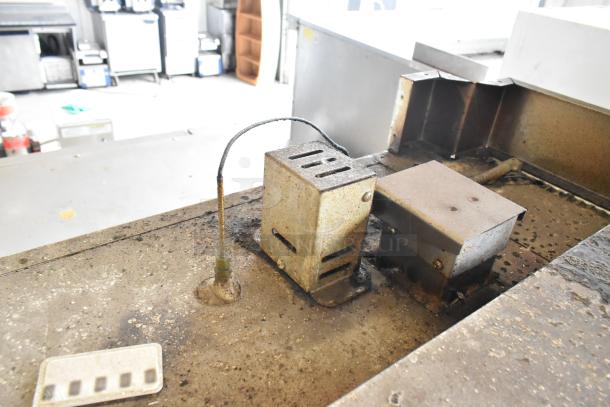 Baxter stainless steel commercial natural gas mini rotating rack oven, dual pan rack, commercial casters, visible wear.