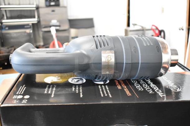 BRAND NEW AvaMix 928IBHD12 12" Heavy-Duty Immersion Blender, 1 1/4 hp, variable speed, 120V, tested, functional, minor scratches.