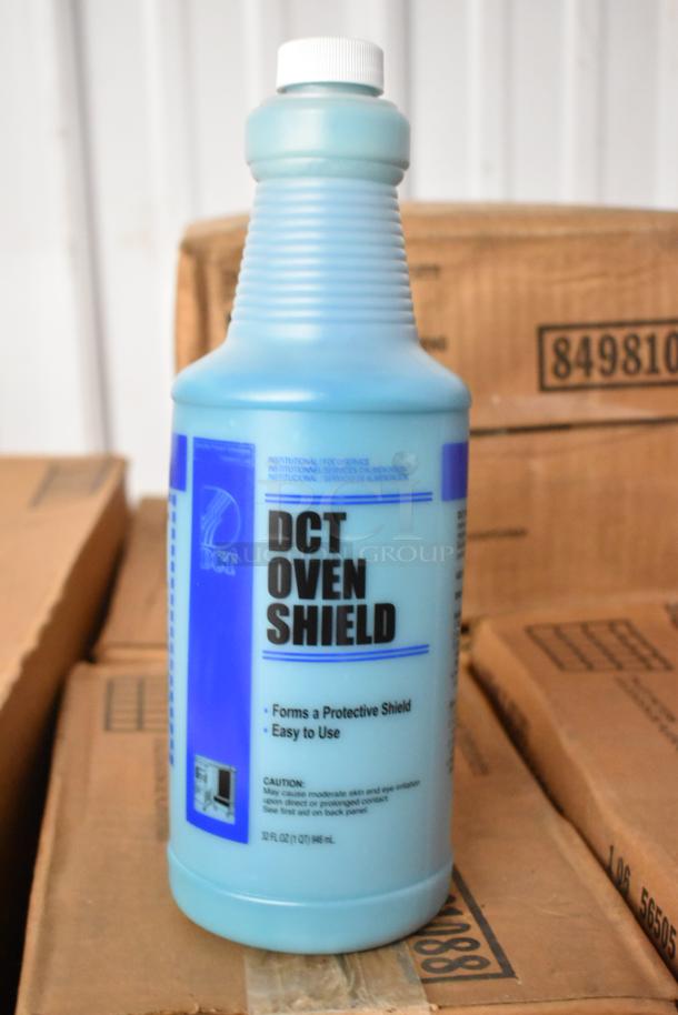 97 boxes of 12 Diversified Chemical Tech Oven Shield bottles, 32 fl oz each, protective shield, new condition.