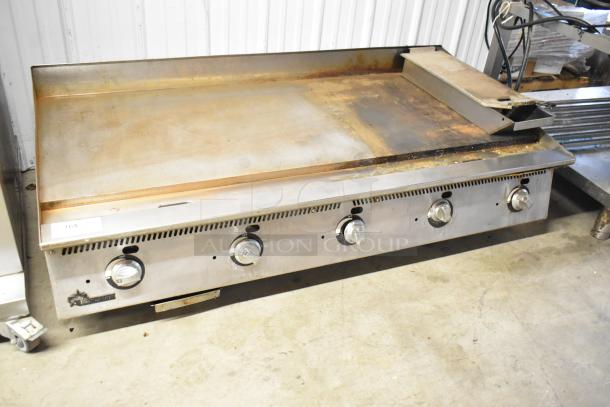 Star Ultra Max Stainless Steel Griddle, natural gas, commercial countertop, flat top, used condition, adjustable knobs.