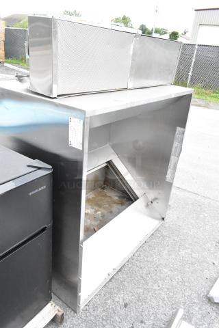 4' CaptiveAire 4830 ND-2 stainless steel commercial grease hood with make-up air vent. Good condition, visible label.