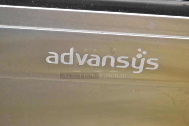 Brand new Hobart LXGNR Advansys stainless steel commercial glass washer with visible "Advansys" logo. Scratch and dent condition.