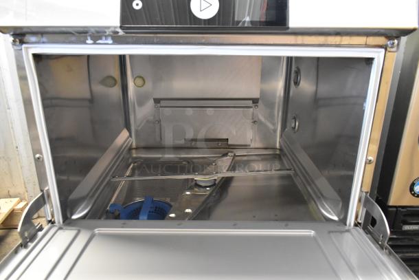 Brand new 2025 Hobart LXGNR Advansys stainless steel hi-temp undercounter glass washer, energy recovery, 6" leg stand, 1 phase.