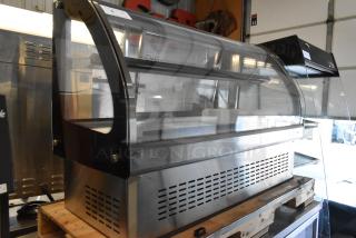 Brand new Vollrath RDE7148 stainless steel refrigerated display case, scratch and dent condition, 120V, 1 phase.