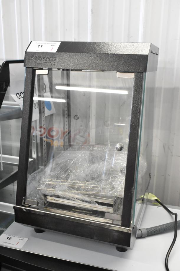 2024 Avantco 177HDC13 metal heated display case, brand new scratch and dent, 15" wide, 3 shelves, glass hinged doors.